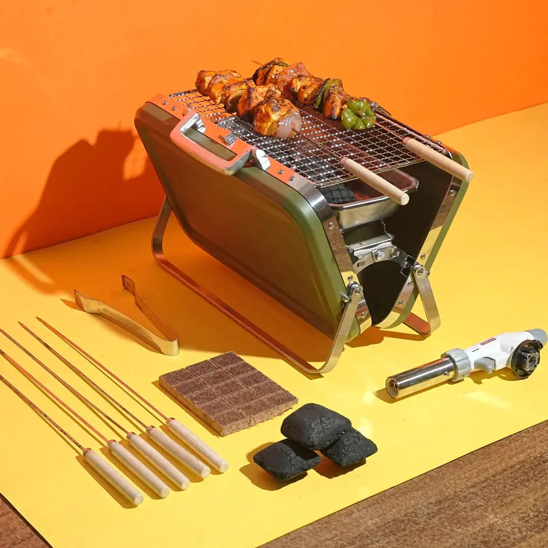 BBQセット Buy Portable Charcoal BBQ Grill Set for Home – MOJOVIBE