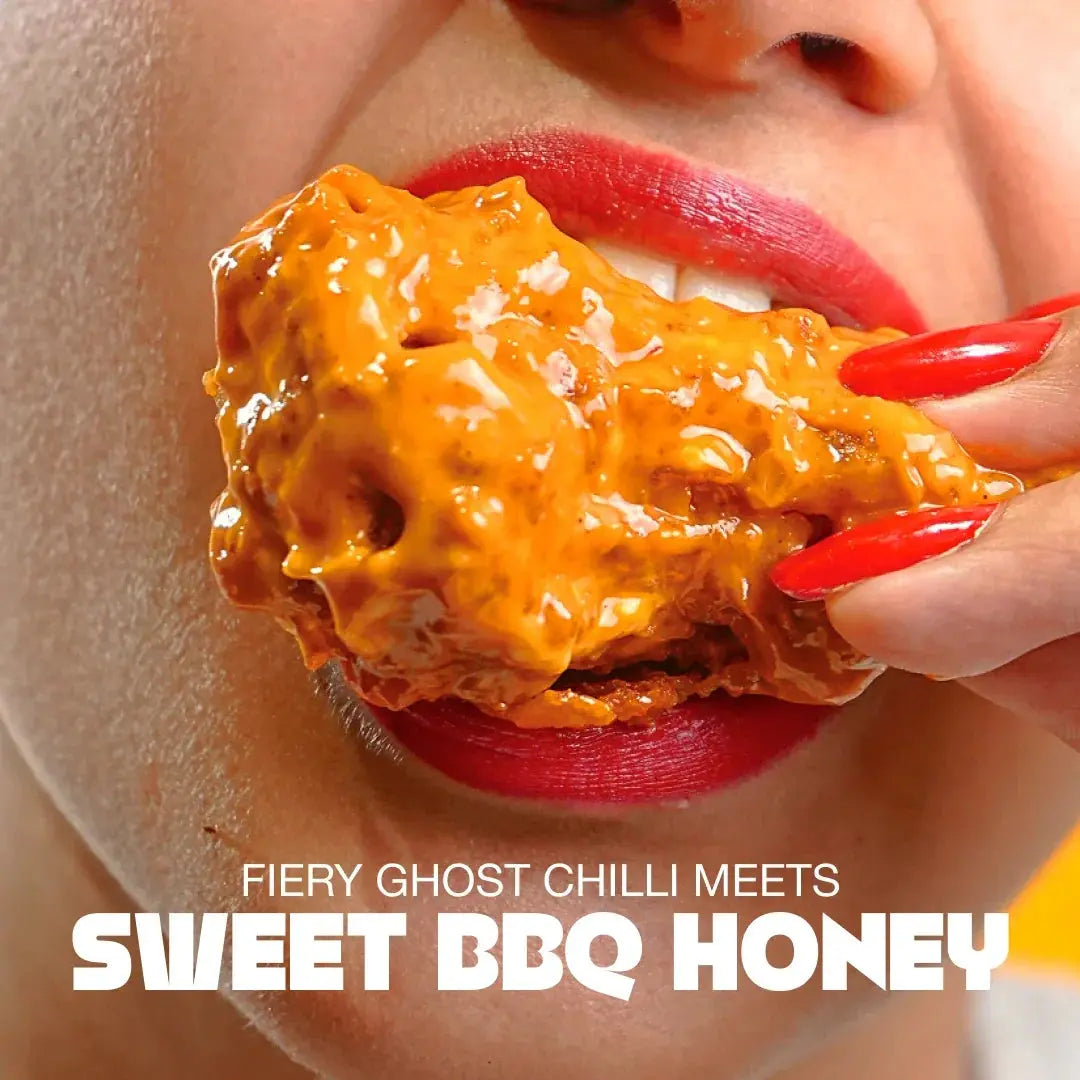  spicy sweet BBQ honey & Ghost Chilli Hot BBQ Sauce (Pack of 2)